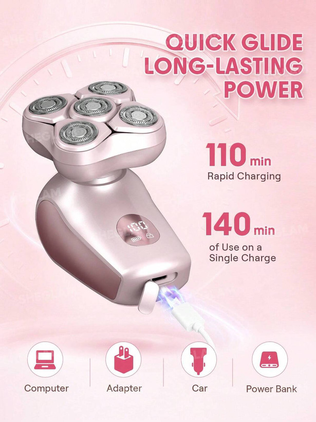 شیور صورت و بدن شیگلم ۵ تیغ فول بادی مدل 5D Flash Electric Shaver اورجینال