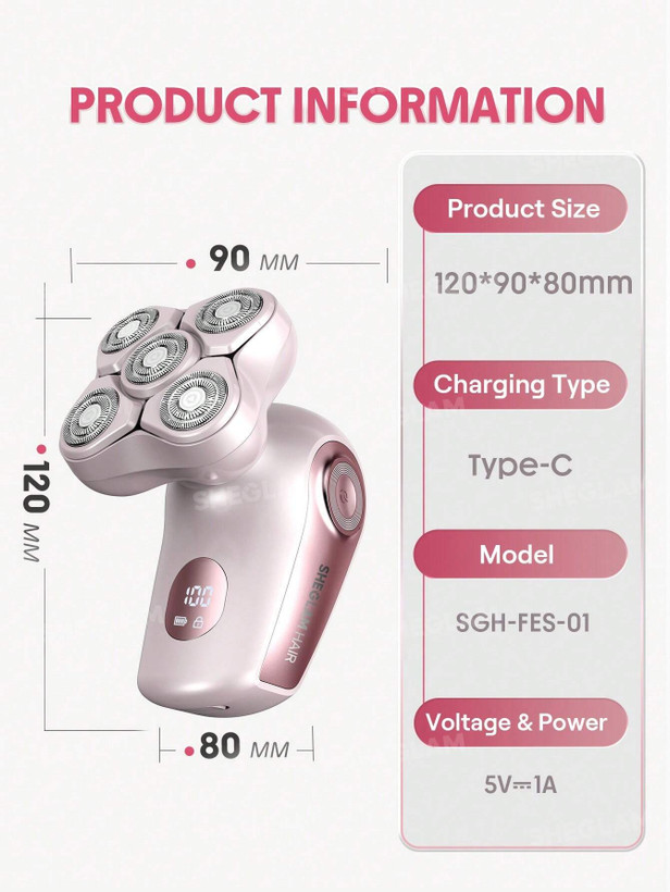 شیور صورت و بدن شیگلم ۵ تیغ فول بادی مدل 5D Flash Electric Shaver اورجینال