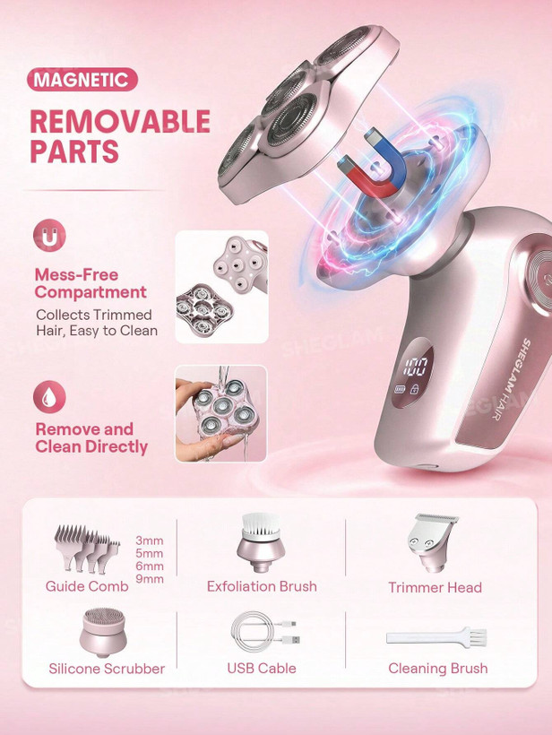 شیور صورت و بدن شیگلم ۵ تیغ فول بادی مدل 5D Flash Electric Shaver اورجینال