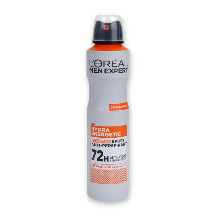 اسپری ضد تعریق مردانه هیدرا انرژیتیک لورآلپاریس LOREAL PARIS سری Men Expert حجم 250 میل