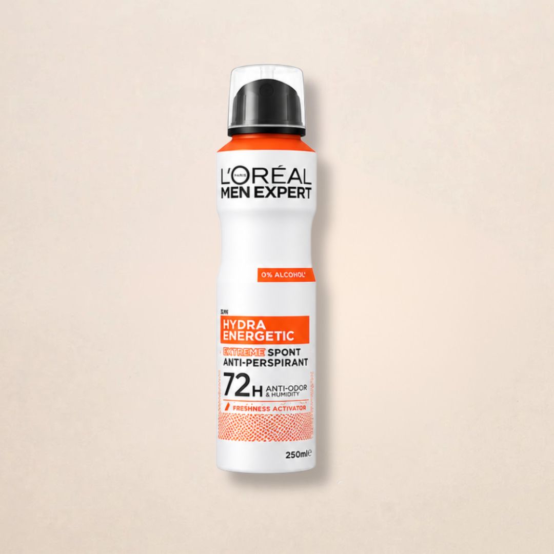 اسپری ضد تعریق مردانه هیدرا انرژیتیک لورآل‌پاریس LOREAL PARIS سری Men Expert حجم 250 میل