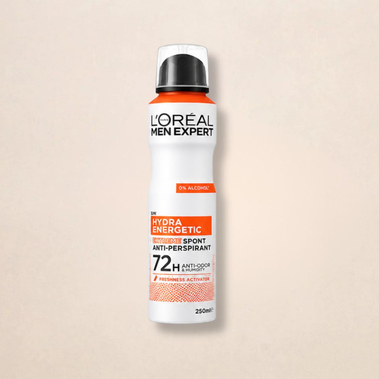 اسپری ضد تعریق مردانه هیدرا انرژیتیک لورآلپاریس LOREAL PARIS سری Men Expert حجم 250 میل
