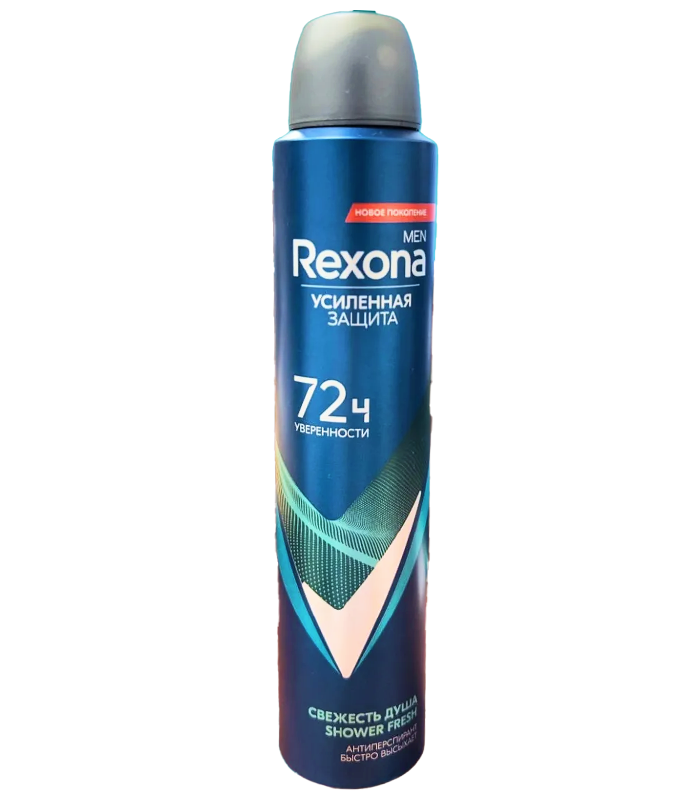 اسپری ضد تعریق 72h مردانه رکسونا shower fresh با ماندگاری عالی، رایحه دلنشین و فرمول نامرئی، انتخابی مناسب برای مردان فعال و پر مشغله است. اسپری ضد تعریق 72h مردانه رکسونا روسی shower fresh | حجم 200 میل