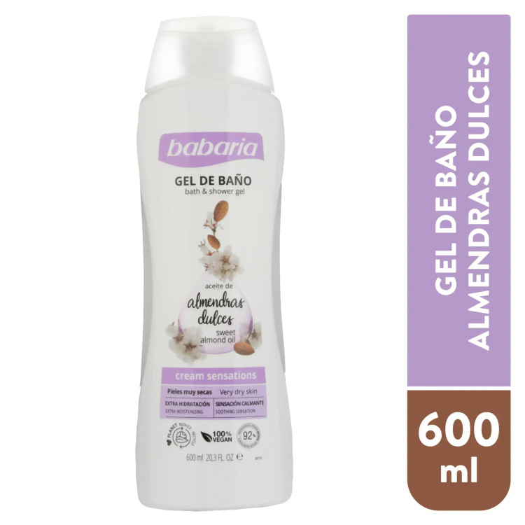 شامپو بدن باباریا مدل sweet almond oil حجم 600 میل