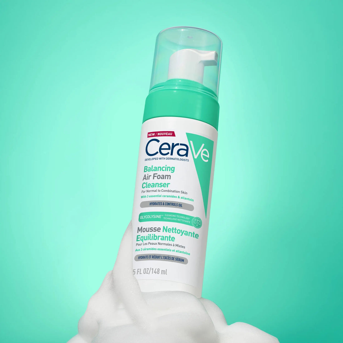 فوم شستشوی صورت سراوی مدل بالانسینگ (Air Foam) مخصوص حفظ تعادل چربی و رطوبت پوست 148 میل
