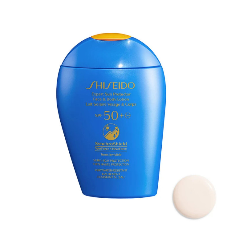 لوسیون ضد آفتاب و ضد چروک شسیدو Shiseido دارای SPF50 حجم 150 میل | صورت و بدن، بدون رنگ